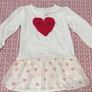 Gymboree Baby Girls' Heart Sweater Dress Sweater with Red Heart 18-24 months